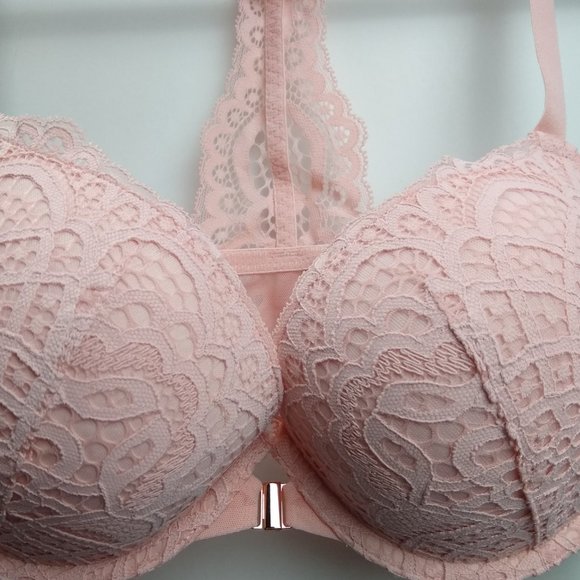 Auden Pink Lace Plunge PushUp Underwire Bra Target - Picture 5 of 16